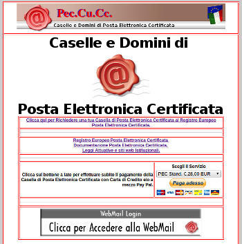 PEC Cu Cc - Domini ed email PEC certificate!